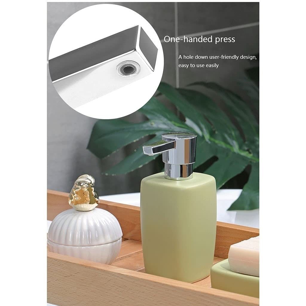 Dispenser di sapone in schiuma di ceramica per lavello da cucina Dispenser di sapone liquido ricaricabile per bagno Dispenser di sapone nero per lozione, shampoo e olio