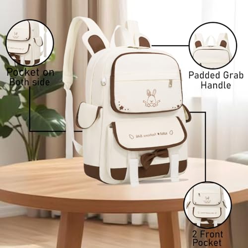 Image of Tinttot 30 Litre, Japanese Korean Style Capybara Niche College Students Light weight School bag Women's Travel Backpack