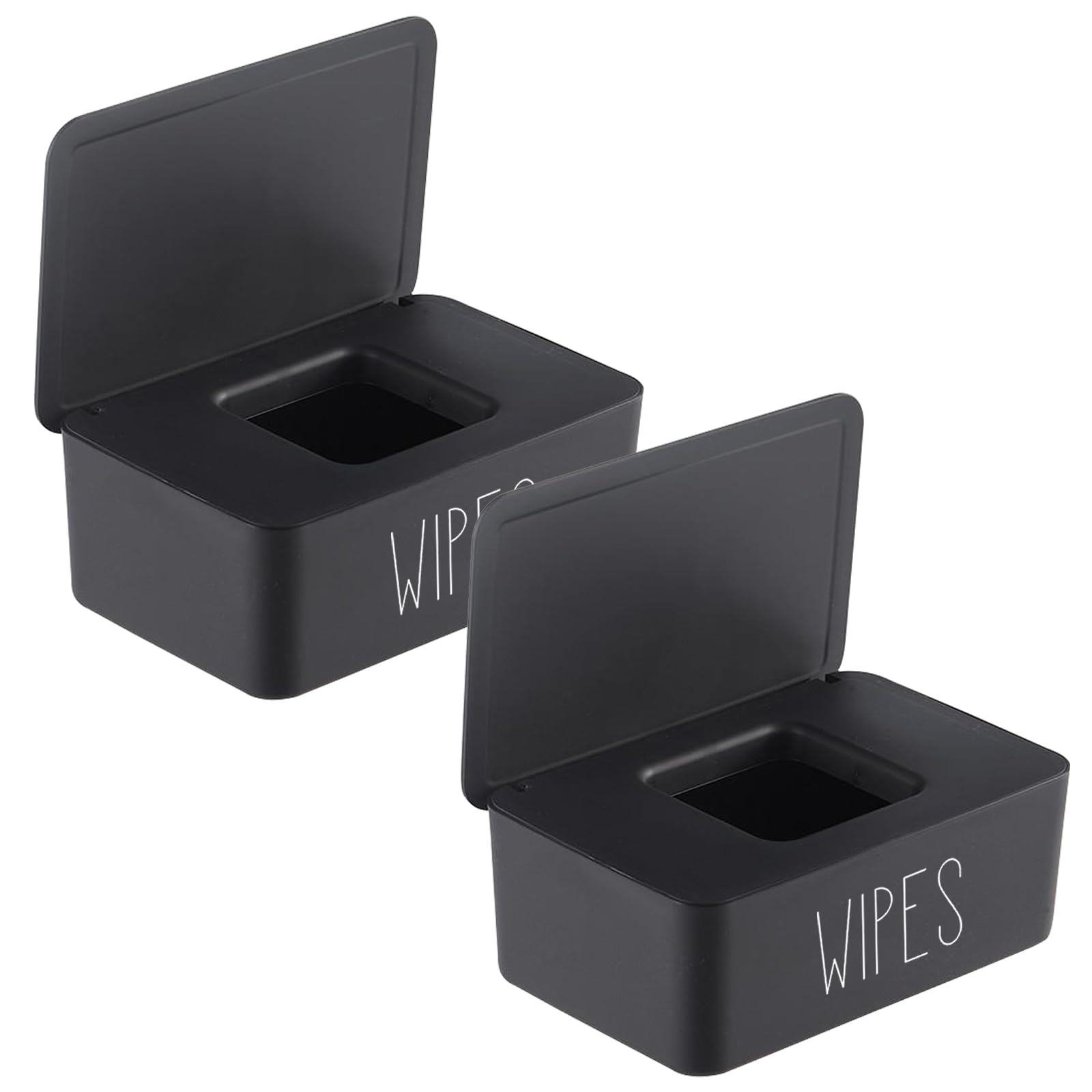 Paquete de 2 dispensadores de toallitas para bebé para baño, contenedor de toallitas desechables, elegante soporte de toallitas para glúteos, caja de toallitas recargables, fácil acceso, 7.28 pulgadas