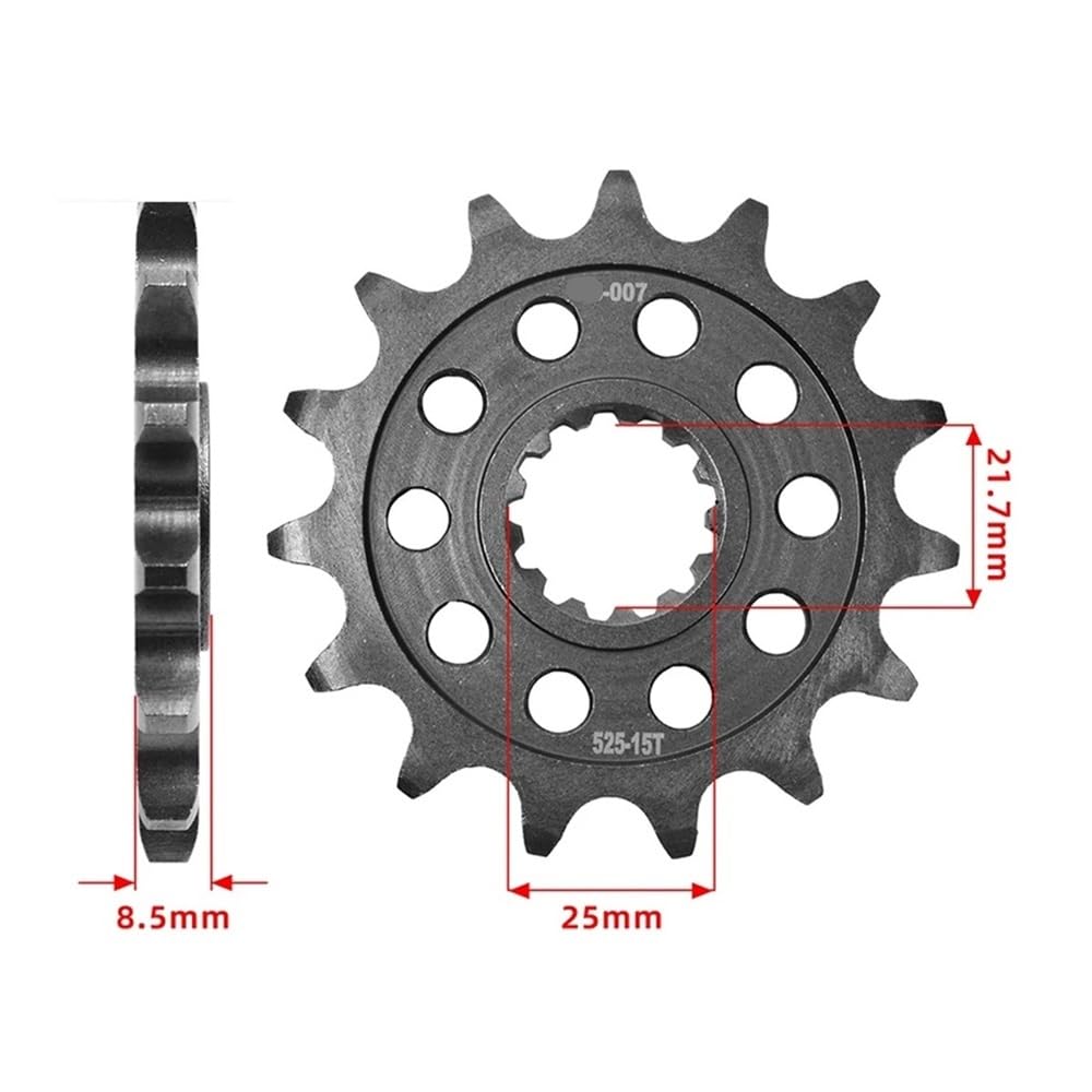 strony 525 15T 16T 17T napęd zębaty przednia zębatka koło zębate pasuje do Kaw Z900 Z1000 Z900ABS ZX-10R ZX-10RR ZX9R Nin KLZ1000 KLV1000(15T)