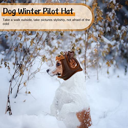 2 Pieces Dog Hat with Ear Flaps Dog Winter Warm Hat Pet Fleece Trapper Cap with Adjustable Chin Strap for Small Dogs… - Image 7