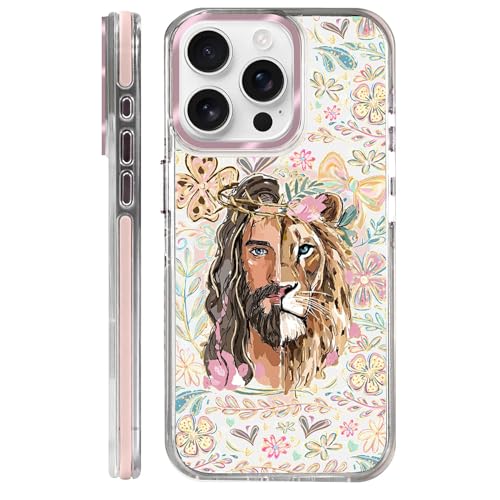 Coque iPhone 15 Pro transparente Lion Jésus pour votre foi au quotidien