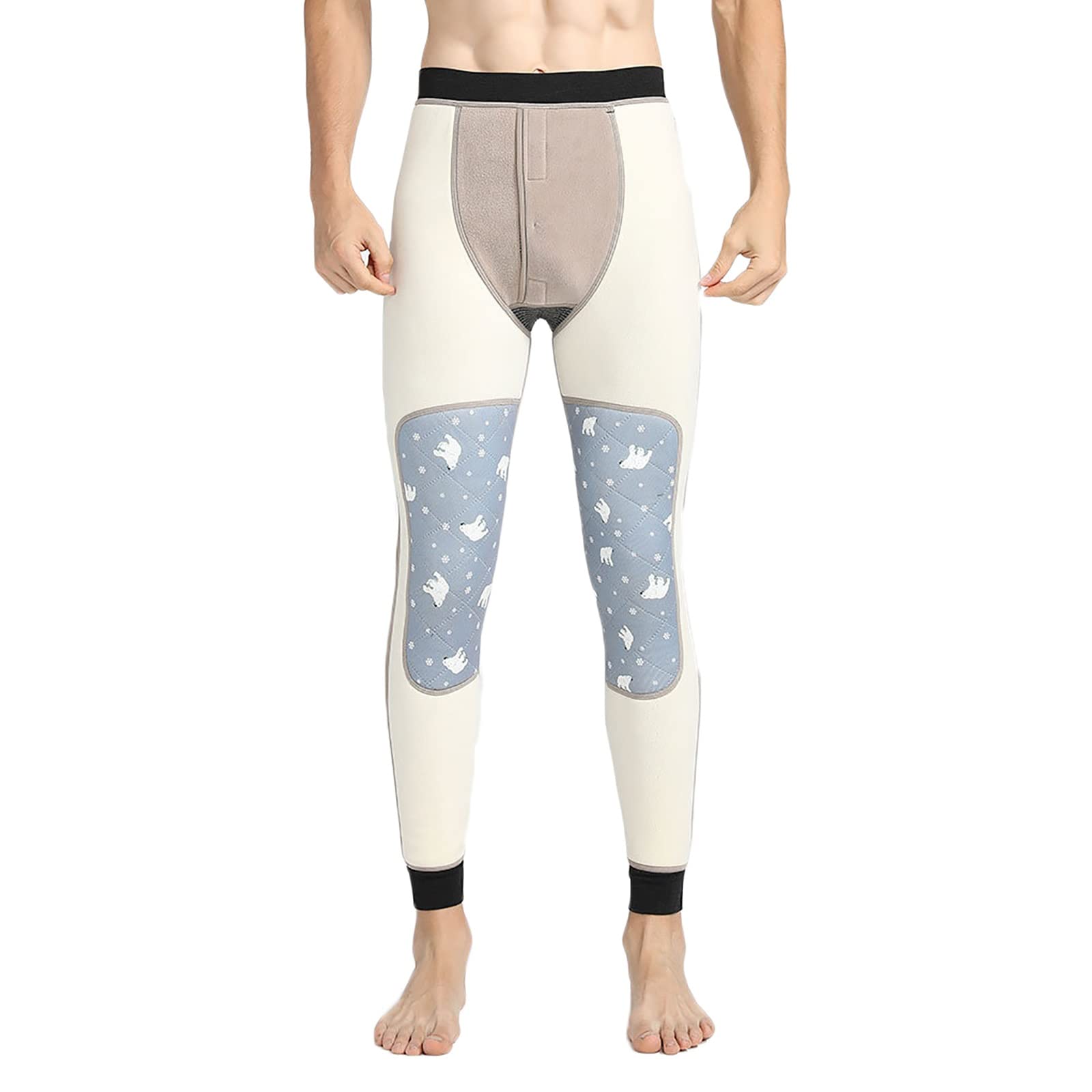 G&F Pantalones Térmicos para Hombre Invierno Cálido Pantalones de Ropa Interior Doble Capa Calzoncillos Largos Respirable y Ligero