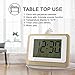 Digital Alarm Clock Large Display Electronic Silent Wall Desk Clock for Bedroom Temperature Birthday Reminder Repeating Snooze 9 Alarm Sounds, Without Backlight