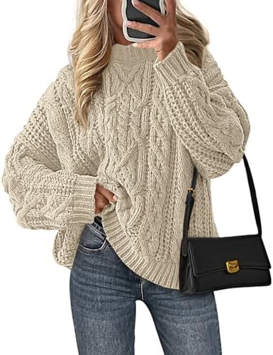 PRETTYGARDEN Women's Oversized Fall Sweaters 2026 Casual Long Sle...