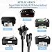 AC Power Cord Cable Compatible for Canon PIXMA MX492 MX922 MX490 MP495 MP560 MX870 MG2420 MG2520 MG2920 MG3620 TS9120 TS3122 TS6120 TR Series, Replacement 2 Prong Cable Long 6Ft [UL Listed]