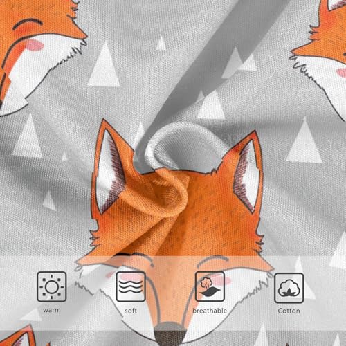 Toddler Underwear Floral 2t Cotton Panties for Girl Fun Print Kids Briefs Undies Cute Animal Fox Gray3