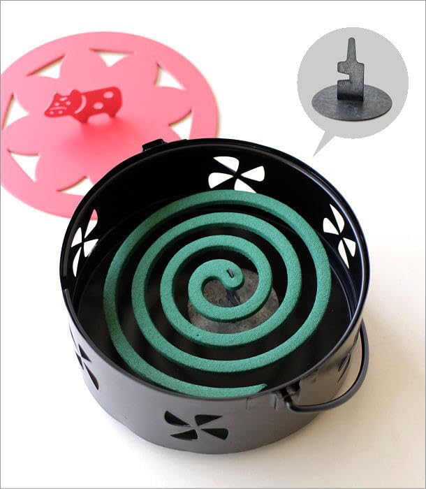 Amazon.co.jp: 蚊取り線香入れ おしゃれ アイアン 赤べこ 蚊遣り