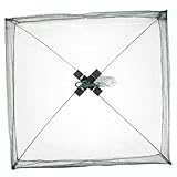 FOYTOKI Faltbares Fischernetz mit Robustem Nylonnetz Vielseitige Angelreuse für Teich und See Schnelltrocknend Tragbar für Krebs Garnelen Hummer und Fischfang