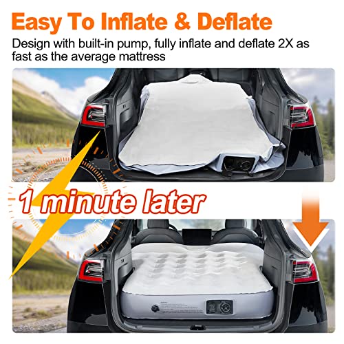 Gotidy Car Mattress Pad For Suv Trunk, 10 Inch Ultra-Thick Inflatable Car Mattress Suv, Suv Air Mattress Camping Bed With Built In Pump For 2 Persons #TOP2