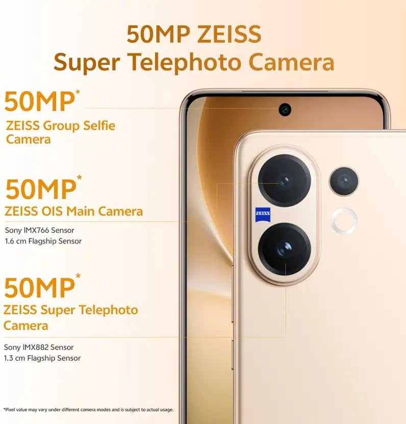 Image of Vivo V60 5G (Auspicious Gold, 12GB RAM, 256GB Storage)