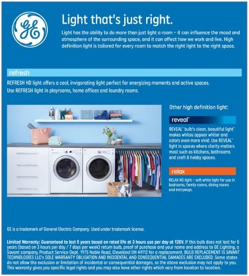 GE Refresh LED Vintage 60 watt Equivalent Daylight Dimmable Decorative Light Bulb (2 Pack)