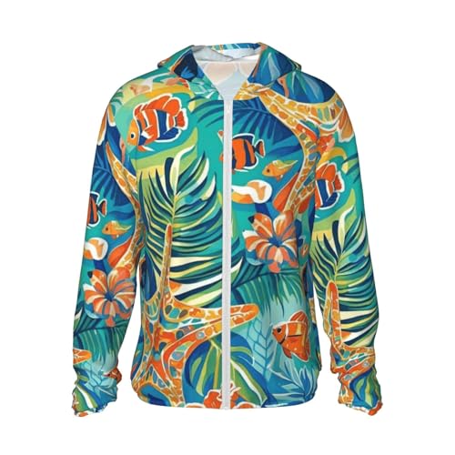 Leopard Print Long Sleeve Hoodie for Women Men Sun Protection Jacket Hooded Lightweight UV Shirts for Hiking Cycling