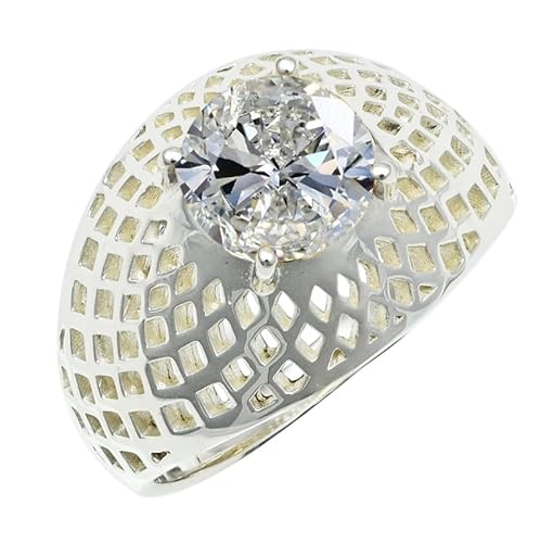 SILVERNROCK Moissanite Gemstone Band Ring 925 Sterling Silver Band Ring Men & Women Band Ring All Size Gift Item Handmade Jewelry ERG1256BD (US-11)