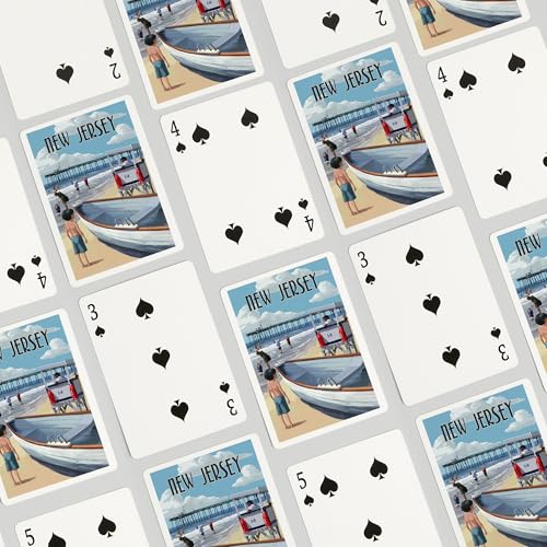 Baraja de cartas Poker New Jersey Painterly 52 piezas miniatura 4