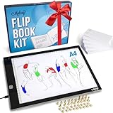 Flip Book Kit with Light Pad - A4 LED Light Box for Drawing and Tracing & 360 Sheets Animation Paper for Flip Books, A4 Flipbook Kit: Led LightBox/Light Tablet for Tracing, Flip Book Paper with Holes