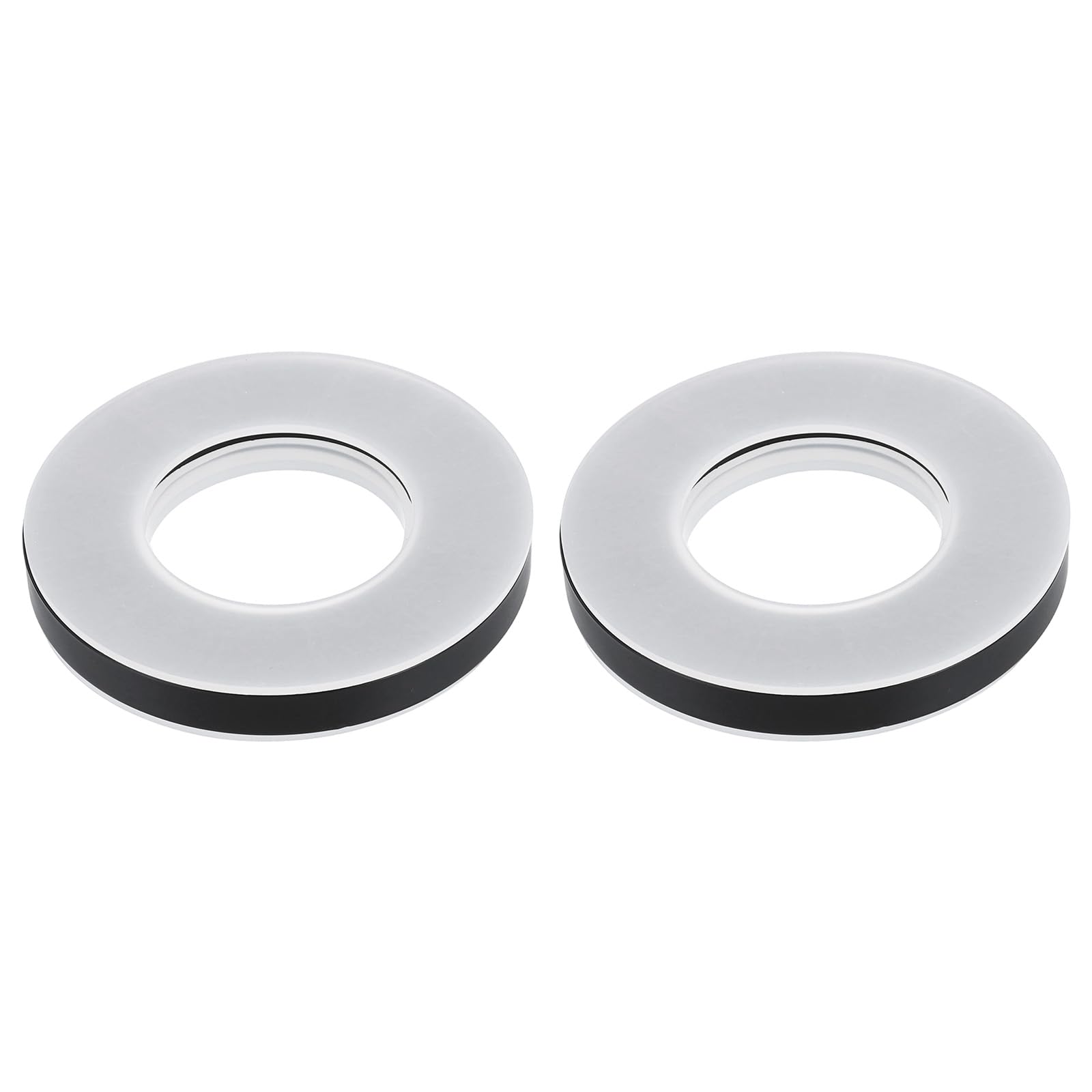 sourcing map 2 anelli di montaggio per lavabo da bagno, base di supporto in plastica per scarico del lavello per lavelli in ceramica e vetro da appoggio, nero