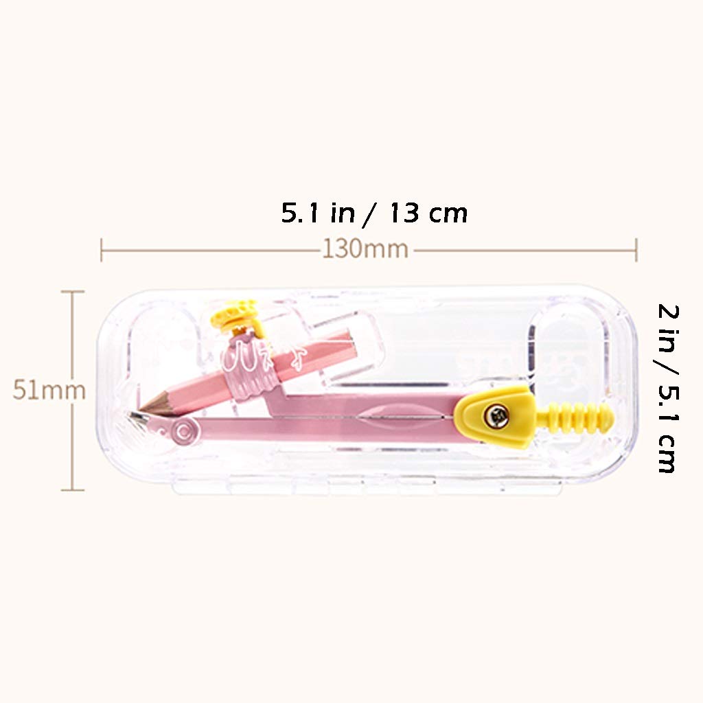 Boussole Rose/Bleu Compas à Dessin Outils de Géométrie Compas à Arc Professionnel pour Menuiserie avec Porte-Crayon Jusqu'à 11,8 Pouces de Diamètre Outils de Mesure，Onecolor