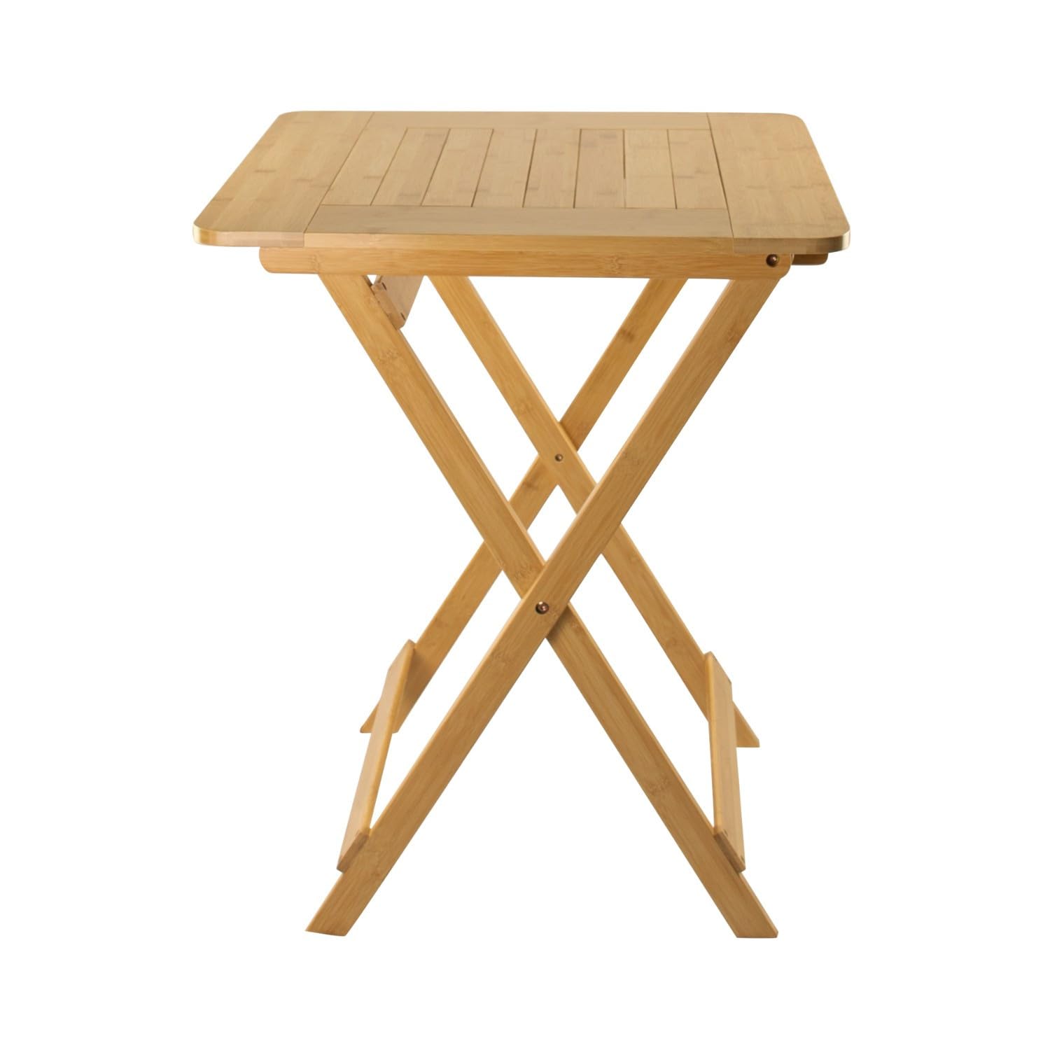 7H SEVEN HOUSE Mesa Plegable de Bambú Barnizada Biano 60x60x75cm 7house