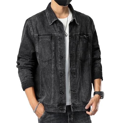 Manteau en jean vintage veste homme classique confortable ajustée