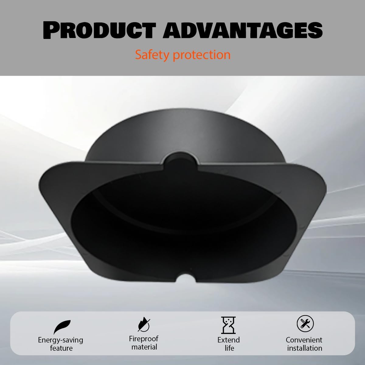 12 Pcs Recessed Light Cover,6 Inch Fire Resistant Energy Saving Insulation Cover for Attic Ceiling Lights,8.6x8.6x2.9 Inch,Black