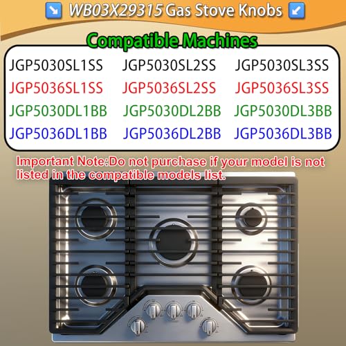 Image of Stove Knob WB03X29315 Compatible with GE Profile Stove Knobs Replacements