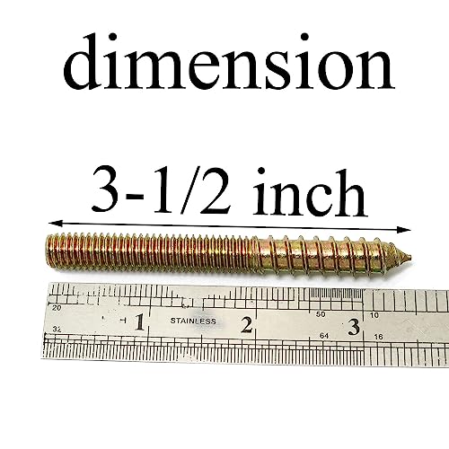 Image of 8pcs Self-Tapping Screw Hanger Bolts 3 /8 inch-16 x 3-1 /2 inch Hanger Bolts Double Headed Bolts for Furniture Wood Joint