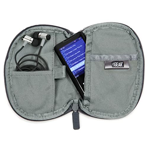 USA Gear Capa para leitor MP3 - estojo resistente às intempéries, com tira para cinto, bolsos para acessórios, interior resistente a raios - compatível com AGPTEK, YOTON e muito mais