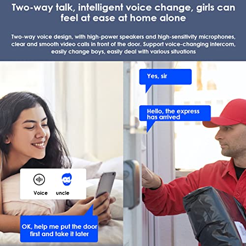 Breadom Câmera de campainha de vídeo WiFi sem fio com carrilhão, aplicativo inteligente de controle