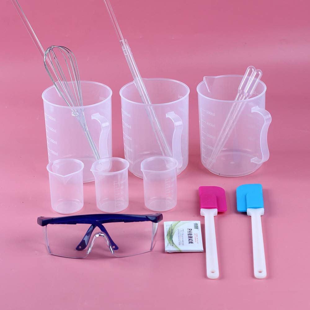 Kit completo de fabricación de jabón para principiantes, 2 piezas, 12 cavidades, molde de silicona, caja de madera y muchos más