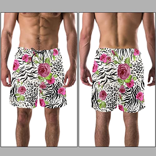 Maillots de bain pour hommes séchage rapide short de plage imprimé fleuri - 3