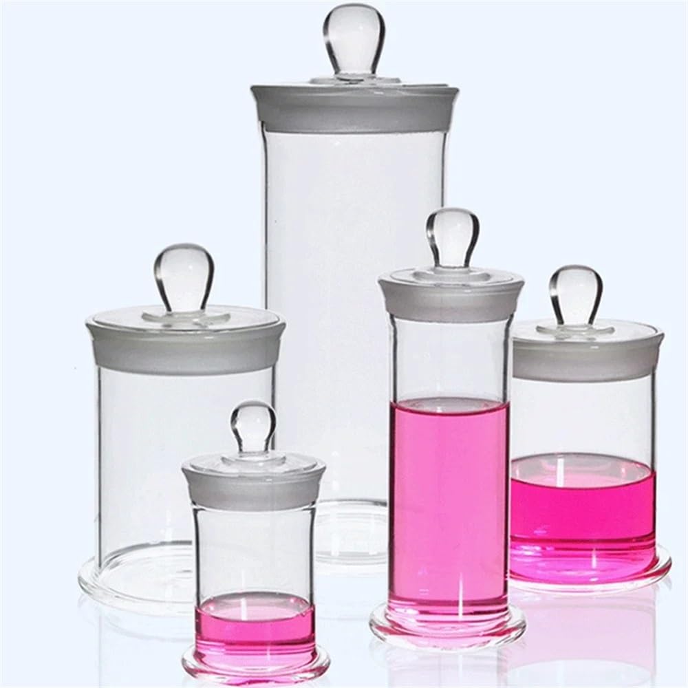 Experimento de cristalería laboratorio con muestra vidrio borosilicato alto contenido Equipamiento de laboratorio