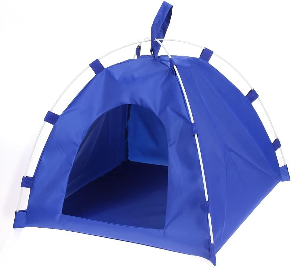 Oxford Pets House Dog Cat Playing Bed Small Dog Puppy Portable Folding Kennel Outdoor Indoor Tent Cat Dog Accessories Pet Supplies (Color : Pink Size : 40 x 40 x 37 cm) (Blue 40 x 40 x 37 cm)