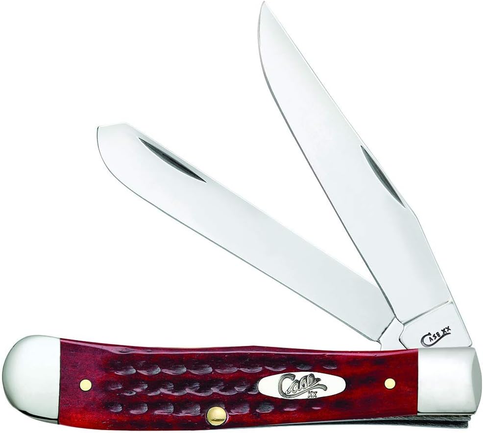 WR XX Pocket Knife Pocket Worn Old Red Bone Trapper Item #783 - (6254 SS) - Length Closed: 4 1/8 Inches