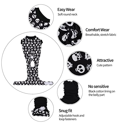 CuteBone CuteBone Skulls Hundechirurgie-Erholungsanzug Katze Chirurgischer Einteiler weibliche Körperanzüge männlich Verhindern Sie, DASS Haustiere Wunden lecken SSF05M-DE - Produktansicht 3 | Tages Deals