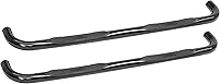 Westin E-Series 3" Round Nerf Bars for 2014-2018 Silverado Sierra 1500 Double Cab - Black, Bolt-On Nerf Steps w/ Mount Kit