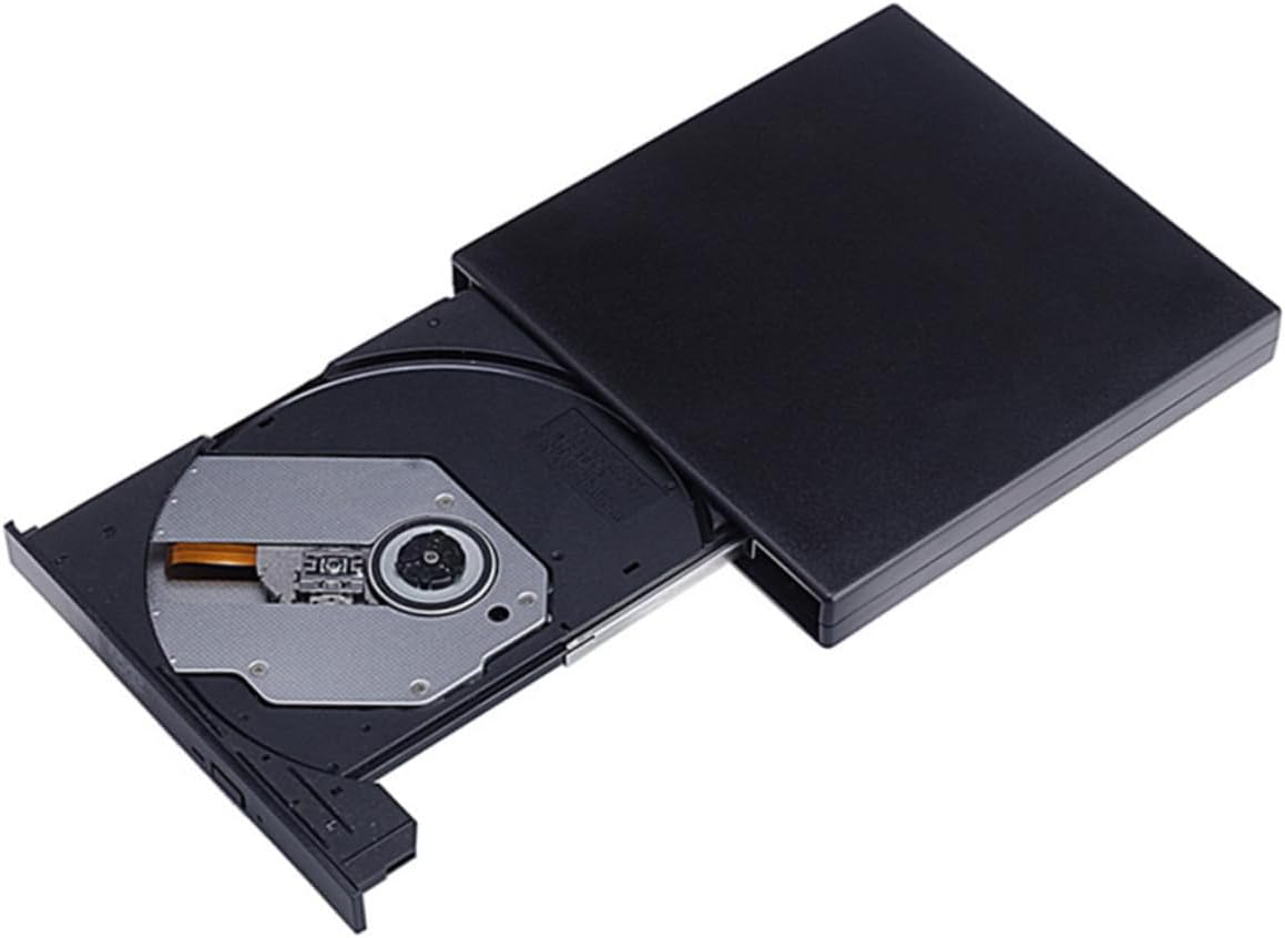 Quemador externo USB 2.0 para DVD/CD portátil negro miniatura 1