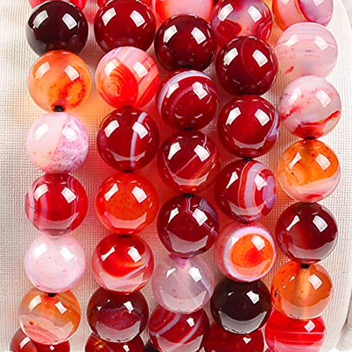 Image of Massive Beads Natural Healing Power Gemstone Crystal Beads Unisex Adjustable Macrame Bracelets 8mm
