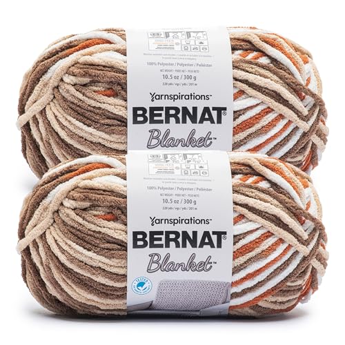 Image of Bernat Blanket BB Woodland VARG. Yarn - 2 Pack of 300g /10.5 oz - 100% Polyester - #6 Super Bulky - 220 Yards - Knitting /Crochet