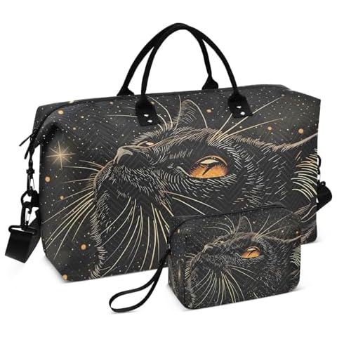 Senya Starry Black Cat Travel Bag Cover