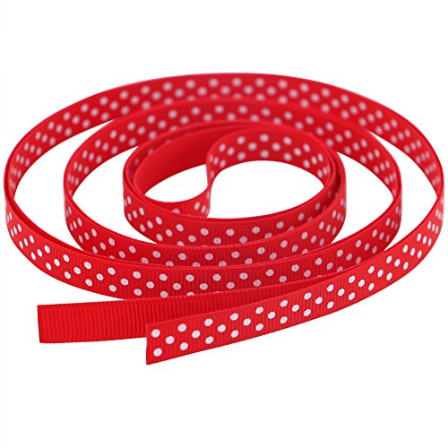 Qinghan Grosgrain Ribbons For Crafts Gifts Wrapping 3/8" Boutique Polka Dot Fabric Ribbon 40Yd (20 X 2Yd) #TOP4
