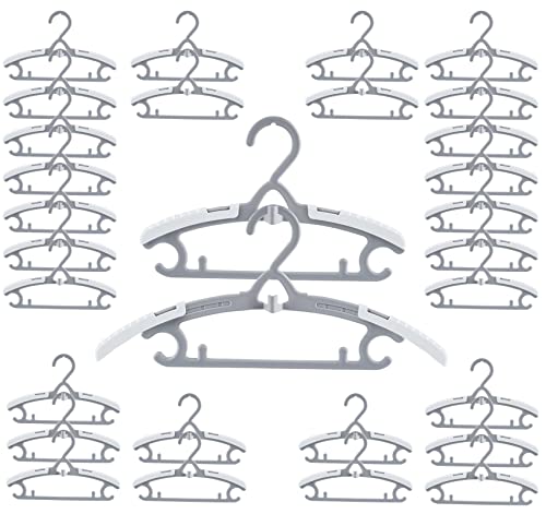 Houísm 36Pack Baby Nursery Closet Hangers, 11"-15" Extendable Laundry Infant Pant Hanger For Growing Kids Clothes - Newborn Baby Gift - Adjustable Children Coat Hanger For Girl Boy Toddler Kids #TOP6