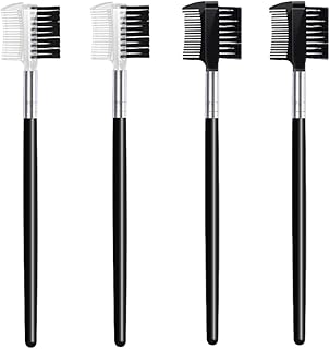 TEOZBLU 4 Stücke TräNenfleckentferner Hund, Hunde Kamm, FeuchttüCher Hund, FüR Kleine Haustier Katze Entfernen Von Krusten Und Schleim, Doppelseitige Hund Auge Kamm BüRste Hund product image