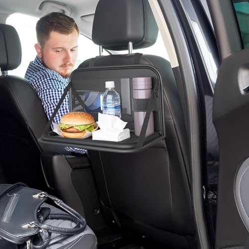 Tablette pour siège auto pliable pour éviter le désordre et travailler confortablement - 8