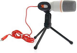 ERINGOGO Microphone condenser microphone portable mic Recording microphone condenser Microphone with tripod Condenser recording microphone white capacitance