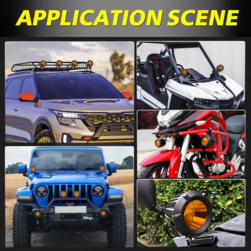 Image of 3.5 inch Round Amber LED Fog Lights 50W Combo Round Offroad Lights