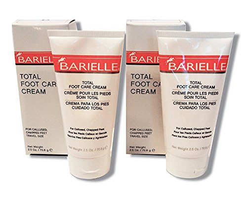 Barielle Total Care Foot Cream 2.5oz Travel Size For Callaused Chapped Feet 2 Pack
