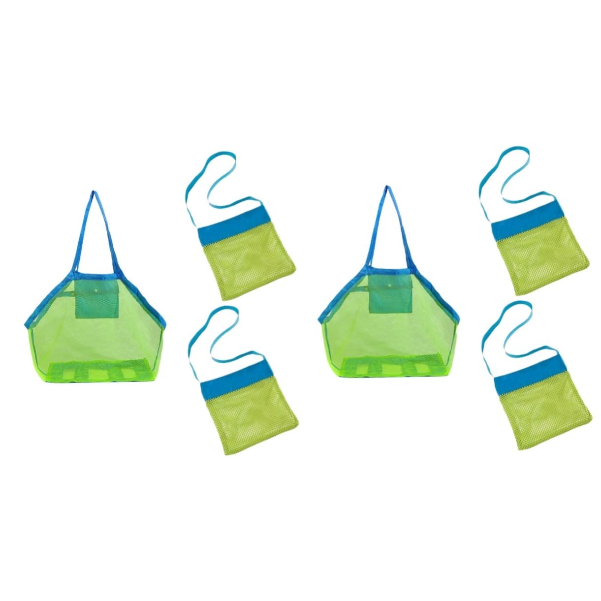 SOIMISS6 Pcs 2 Kinds of Capacity Organizer Childrens Toys Handbag Organizer outside Toys Fractions Manipulatives Mesh Tote Beach Bag Replacement Mini Soccer Net Plush Toy Storage