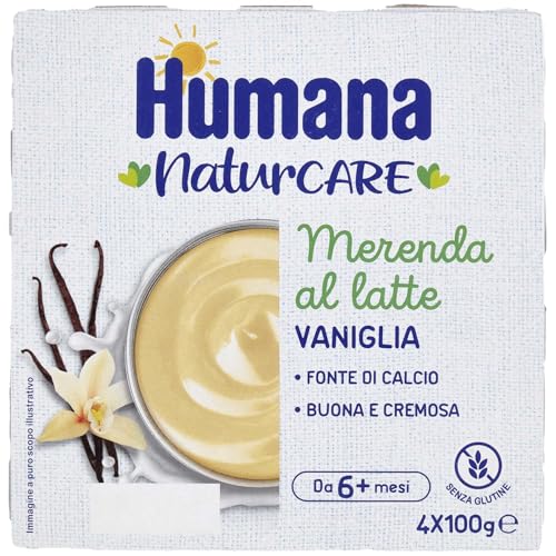 Humana Naturcare Merenda Latte Vaniglia G100x4, 400g