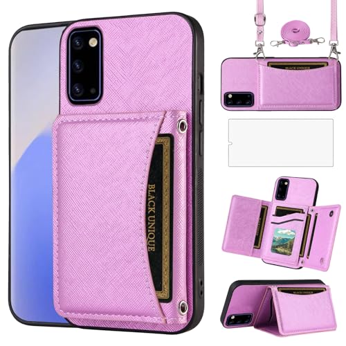 Accessoires Note 20 5G : étui portefeuille Asuwish, porte-cartes et verre trempé